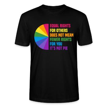 LGBT Regenbogen Menschenrechte Gleichberechtigung - Stanley/Stella Unisex Bio-T-Shirt CRAFTER - Schwarz - Vorne - Alina (178cm) & Michal (187cm)