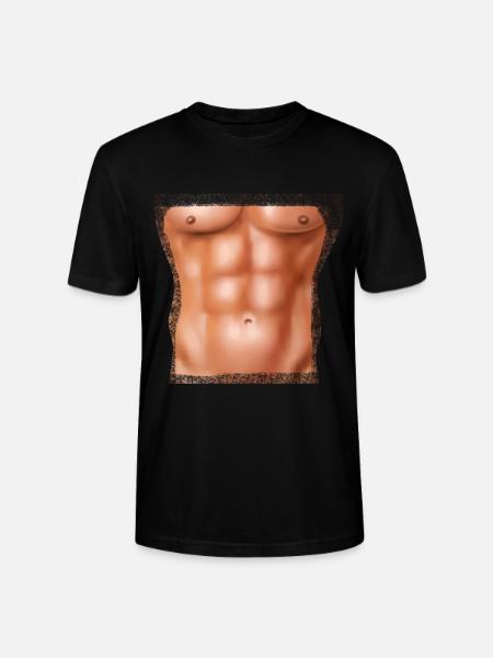 Sixpack Muskelbauch Waschbrettbauch Adonis - Stanley/Stella Unisex Bio-T-Shirt CRAFTER - Schwarz
