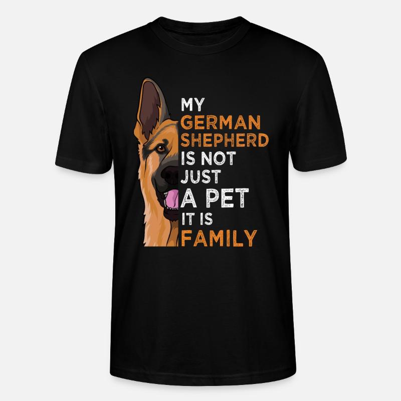 Deutscher Schäferhund Geschenk Herrchen - Stanley/Stella Unisex Bio-T-Shirt CRAFTER - Schwarz