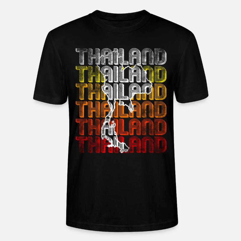 Thaïlande rétro - T-shirt bio CRAFTER Stanley Stella Unisexe - noir