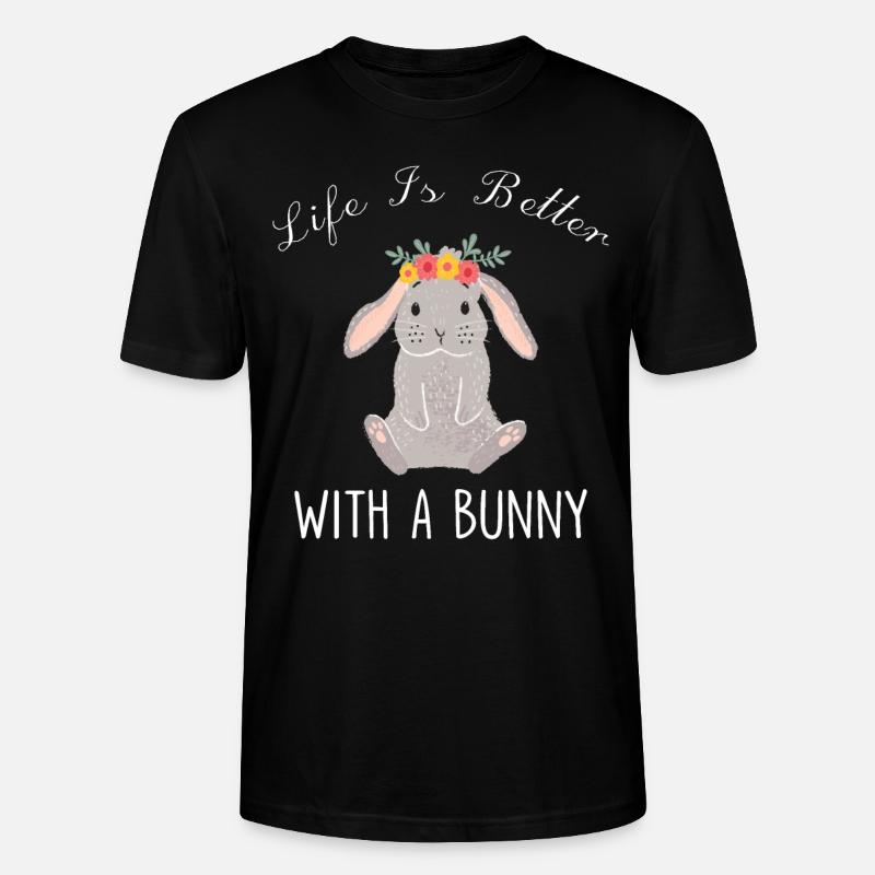 Lapins lapin lapins pâques - T-shirt bio CRAFTER Stanley Stella Unisexe - noir