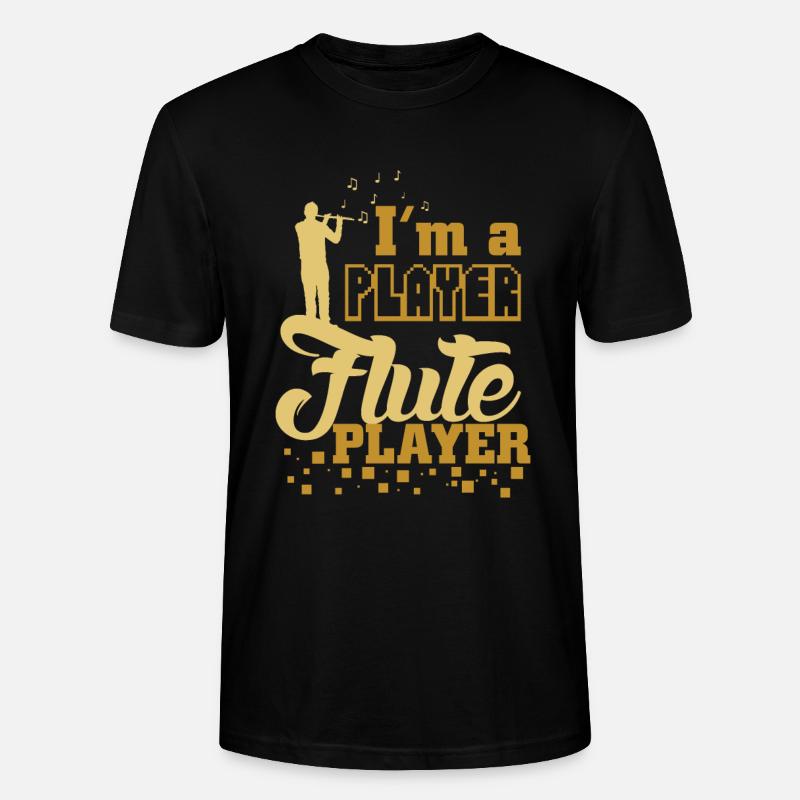 Querflöte spruch - Stanley/Stella Unisex Bio-T-Shirt CRAFTER - Schwarz