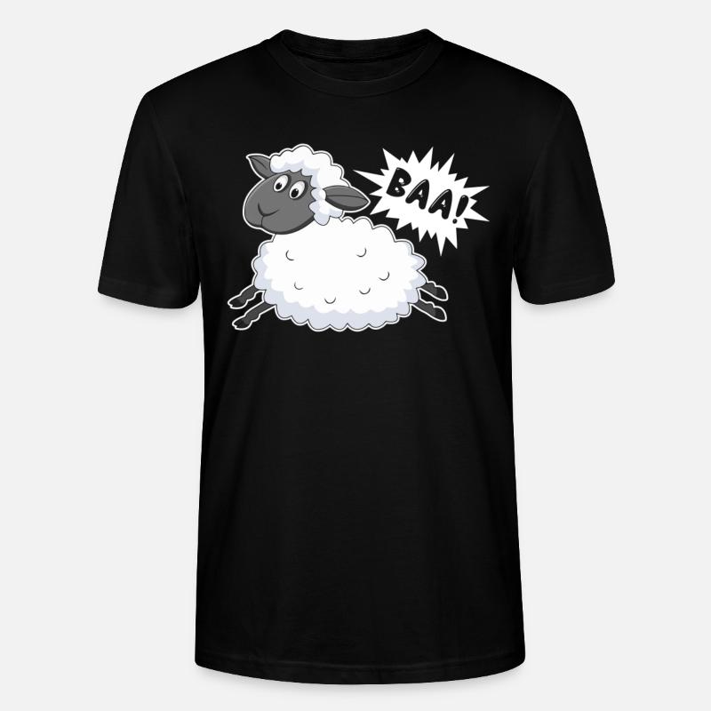 Schafe Baa Baaa Schafe - Stanley/Stella Unisex Bio-T-Shirt CRAFTER - Schwarz