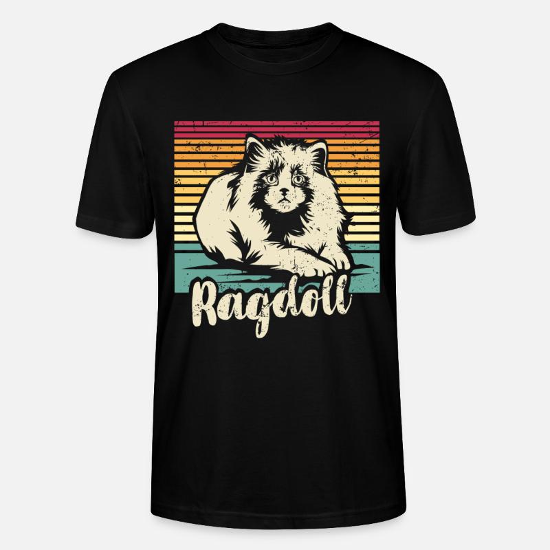 Ragdoll-Katze - Stanley/Stella Unisex Bio-T-Shirt CRAFTER - Schwarz