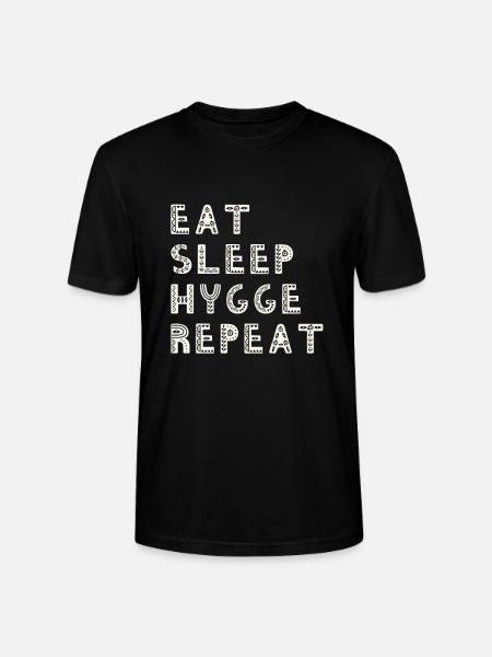 Hygge Hyggelig Scandinavia Spis søvn - Stanley Stella CRAFTER unisex økologisk-T-shirt - sort