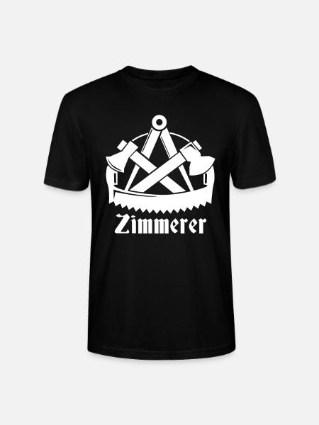 Zimmerer Zunftzeichen Zimmermann Handwerker - Stanley/Stella Unisex Bio-T-Shirt CRAFTER - Schwarz