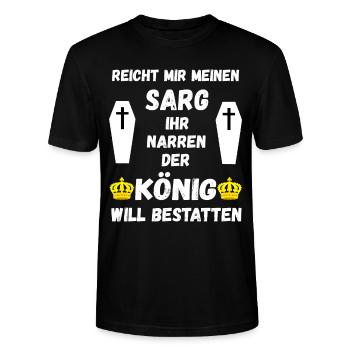 Lustige Bestatter Friedhof Bestattung Geschenke - Stanley/Stella Unisex Bio-T-Shirt CRAFTER - Schwarz - Vorne - Alina (178cm) & Michal (187cm)