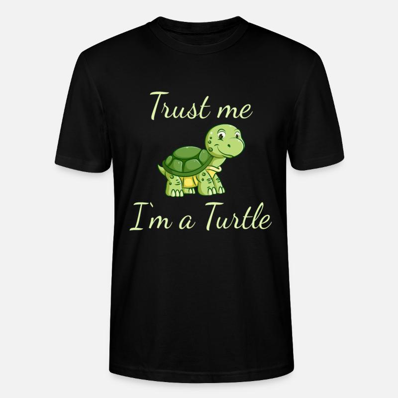 funny turtle - Stanley/Stella CRAFTER Unisex Organic T-Shirt - black