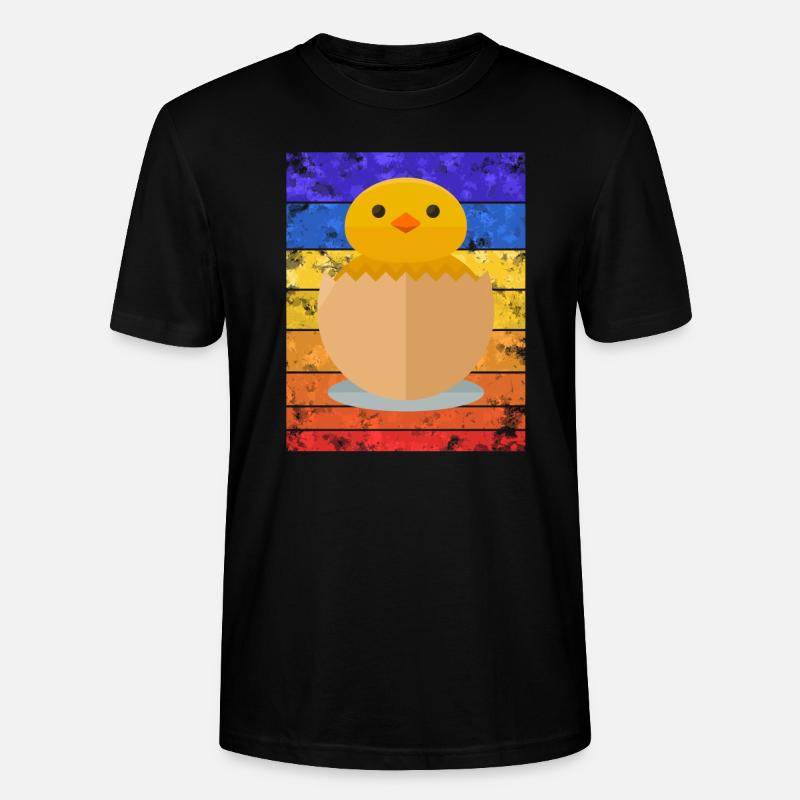 Küken Sunset - Stanley/Stella Unisex Bio-T-Shirt CRAFTER - Schwarz
