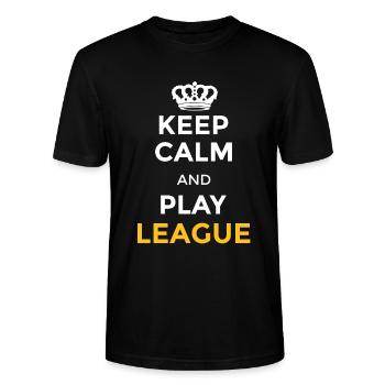 Keep calm and play league Be a legend gaming - Stanley/Stella CRAFTER Unisex Organic T-Shirt - black - Front - Alina (178cm) & Michal (187cm)