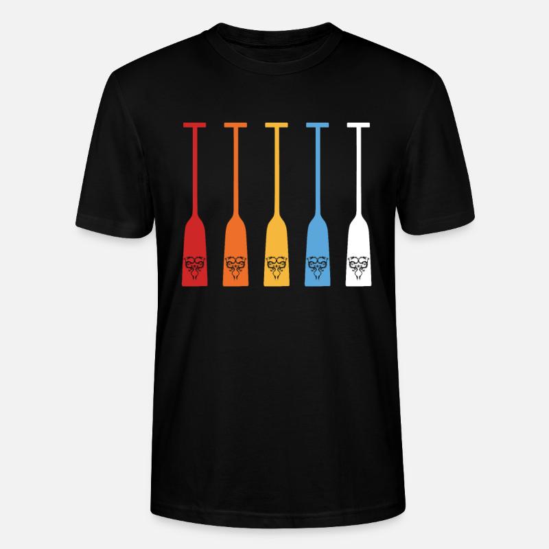 Drachenboot Paddel Retro - Stanley/Stella Unisex Bio-T-Shirt CRAFTER - Schwarz