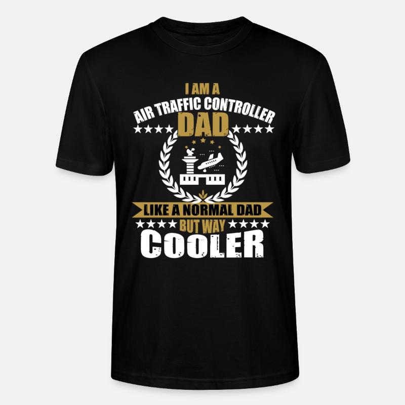 Air traffic controller dad - Stanley/Stella CRAFTER Unisex Organic T-Shirt - black
