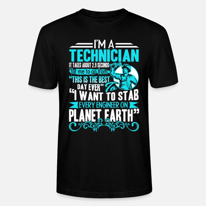 Technicien Je suis un technicien - T-shirt bio CRAFTER Stanley Stella Unisexe - noir
