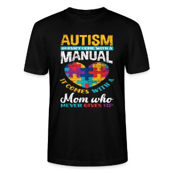 Autismus Mutter - Stanley/Stella Unisex Bio-T-Shirt CRAFTER - Schwarz - Vorne - Alina (178cm) & Michal (187cm)