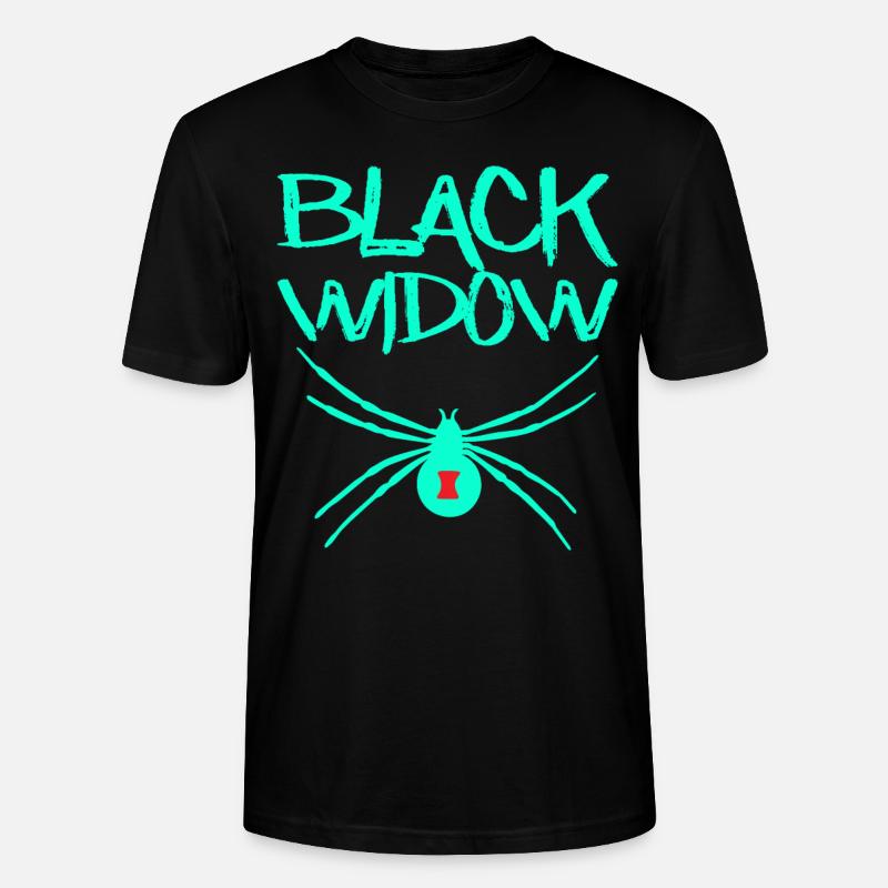 Black Widow Schwarze Witwe Spinne - Stanley/Stella Unisex Bio-T-Shirt CRAFTER - Schwarz