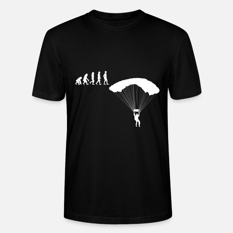 Parachutiste Evolution parachutisme - T-shirt bio CRAFTER Stanley Stella Unisexe - noir