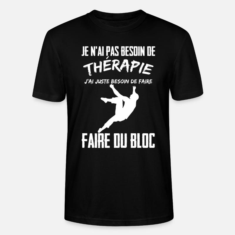 Therapy L’escalade de bloc Cadeau Escalade Mur - Stanley/Stella Unisex Bio-T-Shirt CRAFTER - Schwarz