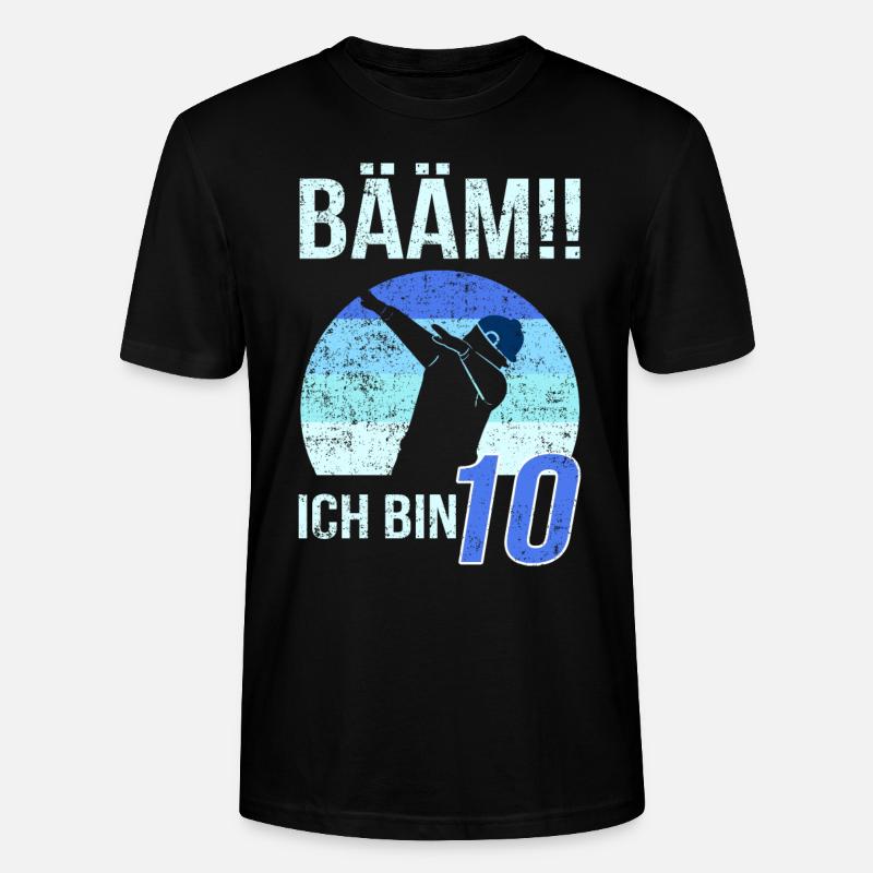 Bääm Ich Bin 10 Jahre Geburtstag Feiern - Stanley/Stella Unisex Bio-T-Shirt CRAFTER - Schwarz