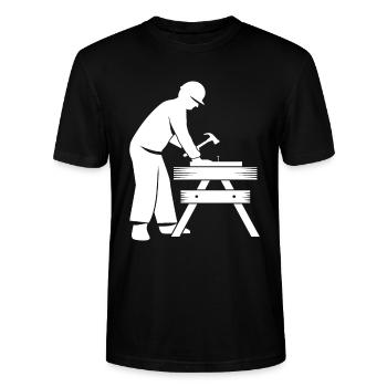 Schreiner - Stanley/Stella Unisex Bio-T-Shirt CRAFTER - Schwarz - Vorne - Alina (178cm) & Michal (187cm)