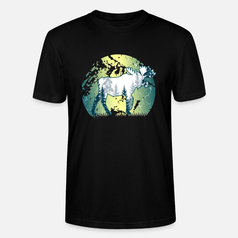 Elch - Stanley/Stella Unisex Bio-T-Shirt CRAFTER - Schwarz