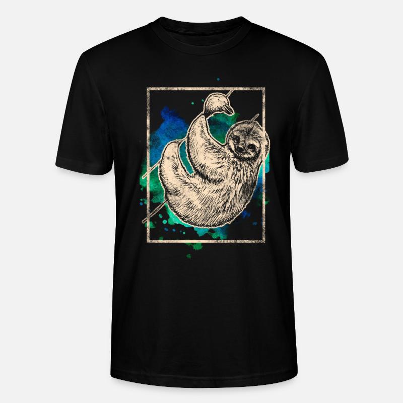Faultier - Stanley/Stella Unisex Bio-T-Shirt CRAFTER - Schwarz