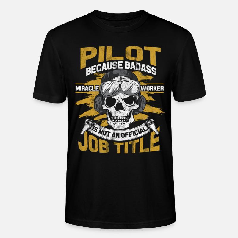 Pilot - Stanley/Stella Unisex Bio-T-Shirt CRAFTER - Schwarz