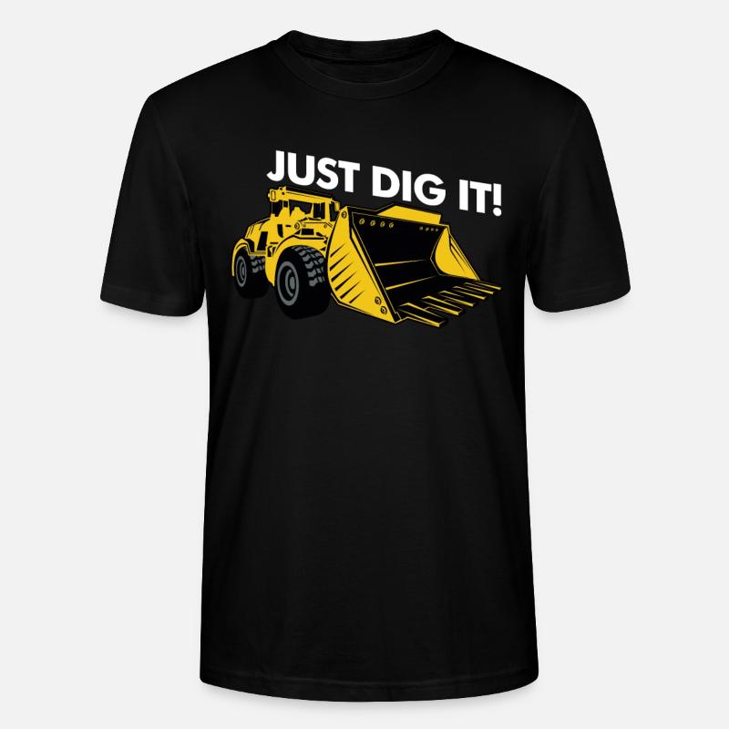 Radlader Straßenbauer Bauarbeiter Bulldozer - Stanley/Stella Unisex Bio-T-Shirt CRAFTER - Schwarz