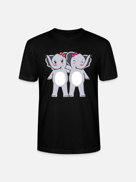 Elephants elephants - Stanley/Stella CRAFTER Unisex Organic T-Shirt - black