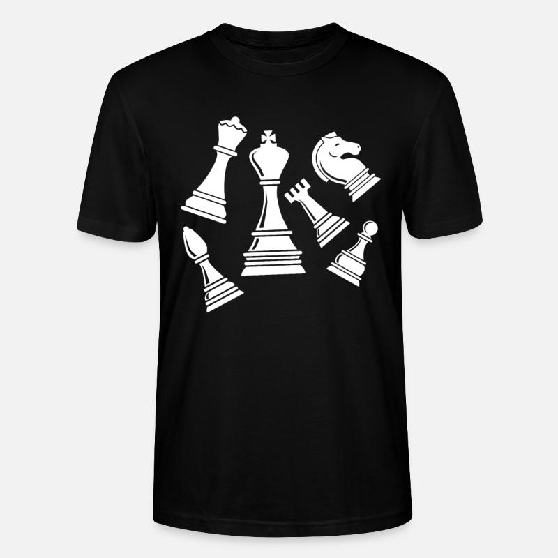 Pièces d'échecs échecs - T-shirt bio CRAFTER Stanley Stella Unisexe - noir
