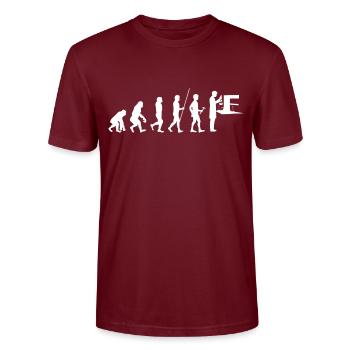 chimie - T-shirt bio CRAFTER Stanley Stella Unisexe - bordeaux - Devant - Alina (178cm) & Michal (187cm)