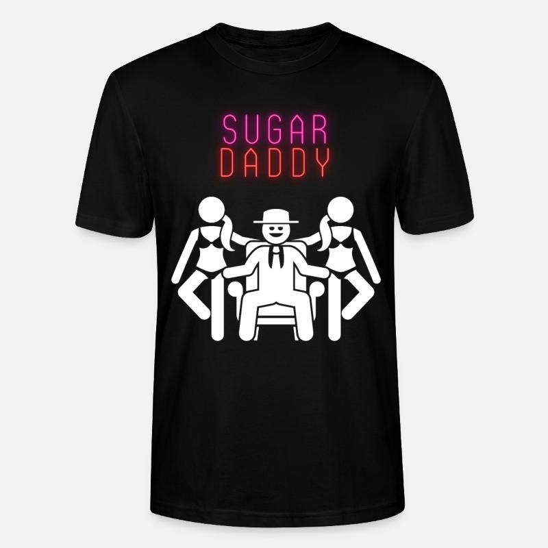 Sugar Daddy White Pink Red - Stanley/Stella Unisex Bio-T-Shirt CRAFTER - Schwarz