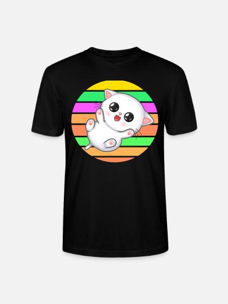 Baby Kitten in the Sunset - Stanley/Stella CRAFTER Unisex Organic T-Shirt - black