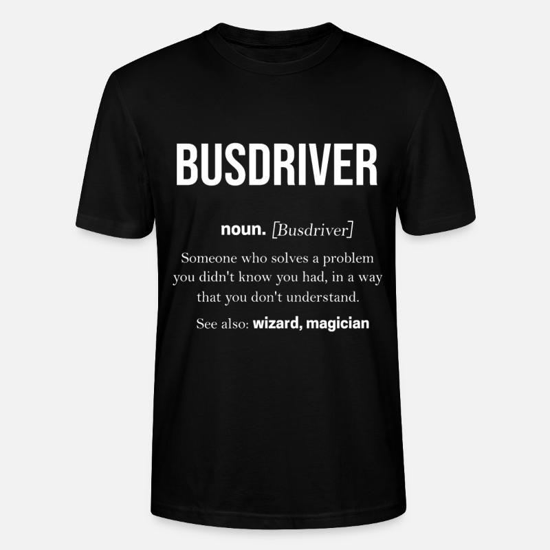 Bus - Stanley/Stella Unisex Bio-T-Shirt CRAFTER - Schwarz