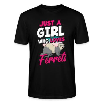 Propriétaire de furet drôle, amoureux de furet - T-shirt bio CRAFTER Stanley Stella Unisexe - noir - Devant - Alina (178cm) & Michal (187cm)