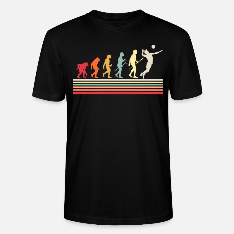Volley-ball évolution - T-shirt bio CRAFTER Stanley Stella Unisexe - noir