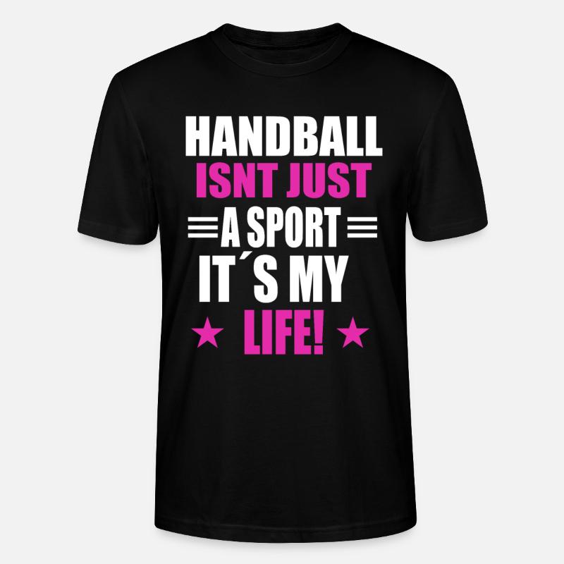 Handball is my Geschenkidee - Stanley/Stella Unisex Bio-T-Shirt CRAFTER - Schwarz