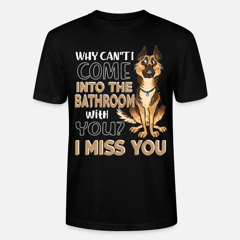 Deutscherschäferhund - Stanley/Stella Unisex Bio-T-Shirt CRAFTER - Schwarz