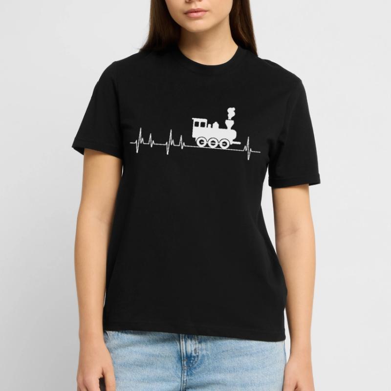 Model train heartbeat model train model builder Stanley/Stella CRAFTER Unisex Organic T-Shirt