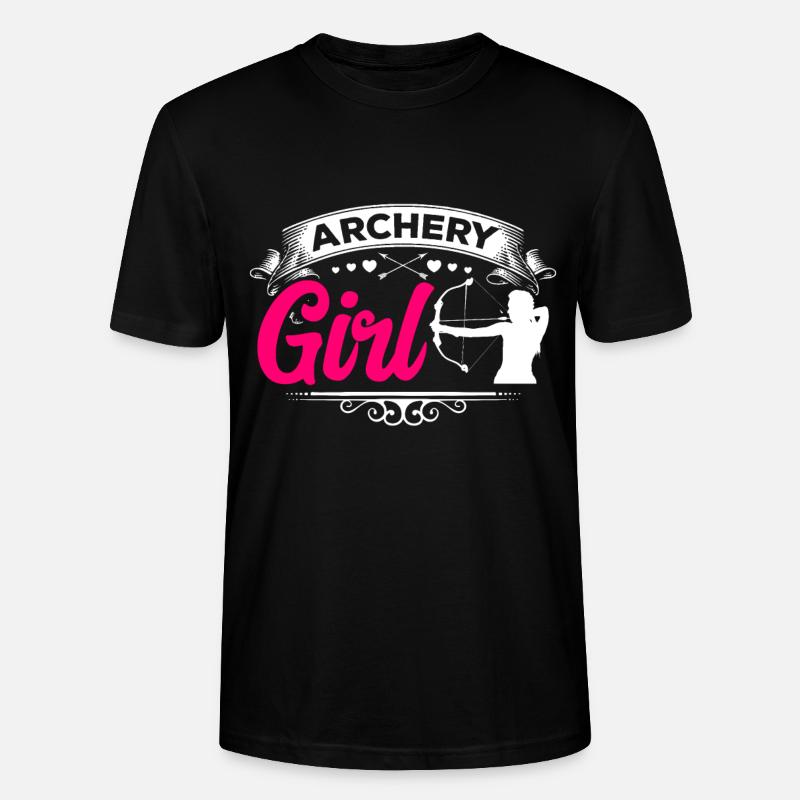 Bogenschießen Mädchen Bogenjagd Frau - Stanley/Stella Unisex Bio-T-Shirt CRAFTER - Schwarz