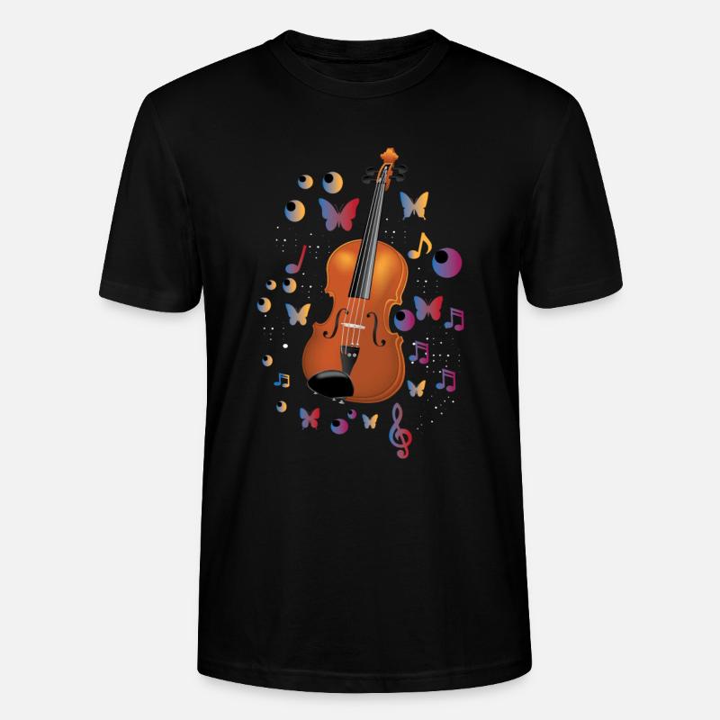 Idée cadeau violon - T-shirt bio CRAFTER Stanley Stella Unisexe - noir