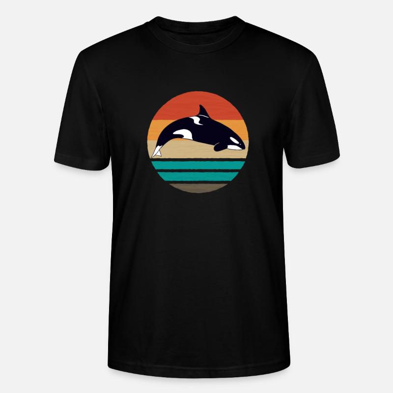 Süßes Orca Design - Stanley/Stella Unisex Bio-T-Shirt CRAFTER - Schwarz