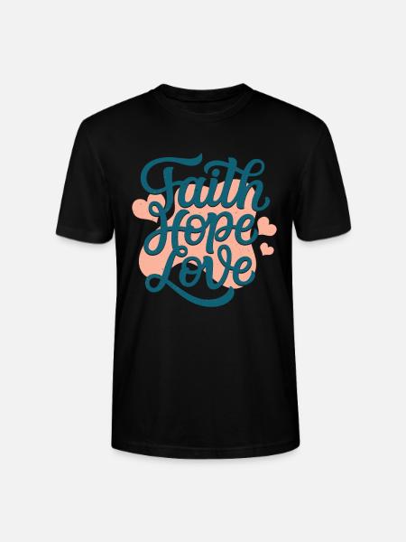 Glaube Hoffnung Liebe - Stanley/Stella Unisex Bio-T-Shirt CRAFTER - Schwarz