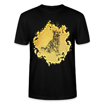 Chien de berger - T-shirt bio CRAFTER Stanley Stella Unisexe - noir - Devant - Alina (178cm) & Michal (187cm)