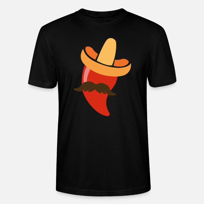 Mexikanische Peperoni Design - Stanley/Stella Unisex Bio-T-Shirt CRAFTER - Schwarz