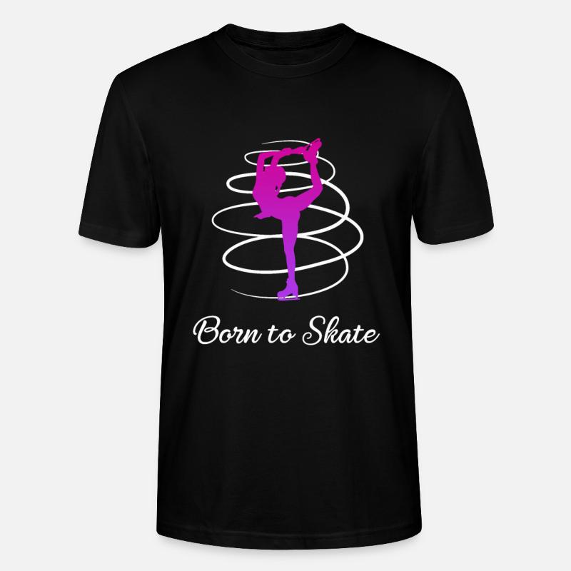 Mädchen Eiskunstlauf Eiskunstlauf Eiskunstläufer - Stanley/Stella Unisex Bio-T-Shirt CRAFTER - Schwarz