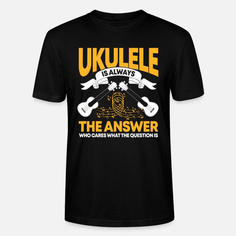 Ukulele - Stanley/Stella Unisex Bio-T-Shirt CRAFTER - Schwarz