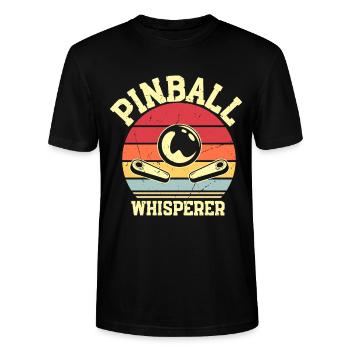 Flipper Retro Gamer Zocker - Stanley/Stella Unisex Bio-T-Shirt CRAFTER - Schwarz - Vorne - Alina (178cm) & Michal (187cm)