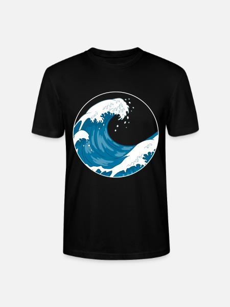 The Great Wave Before Kanagawa Hokusai Gift - Stanley/Stella CRAFTER Unisex Organic T-Shirt - black