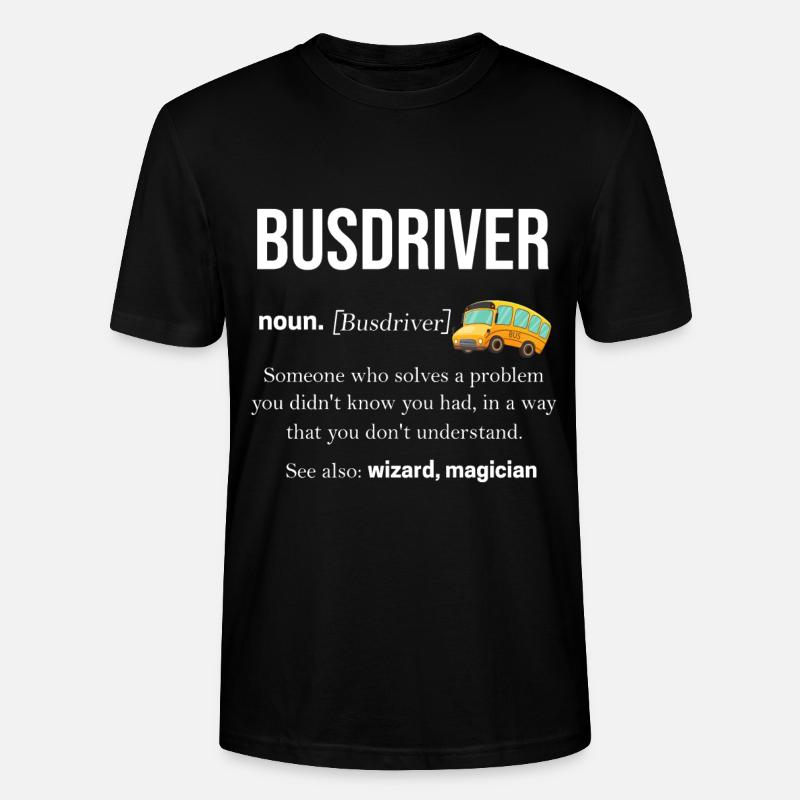 Bus - Stanley/Stella Unisex Bio-T-Shirt CRAFTER - Schwarz