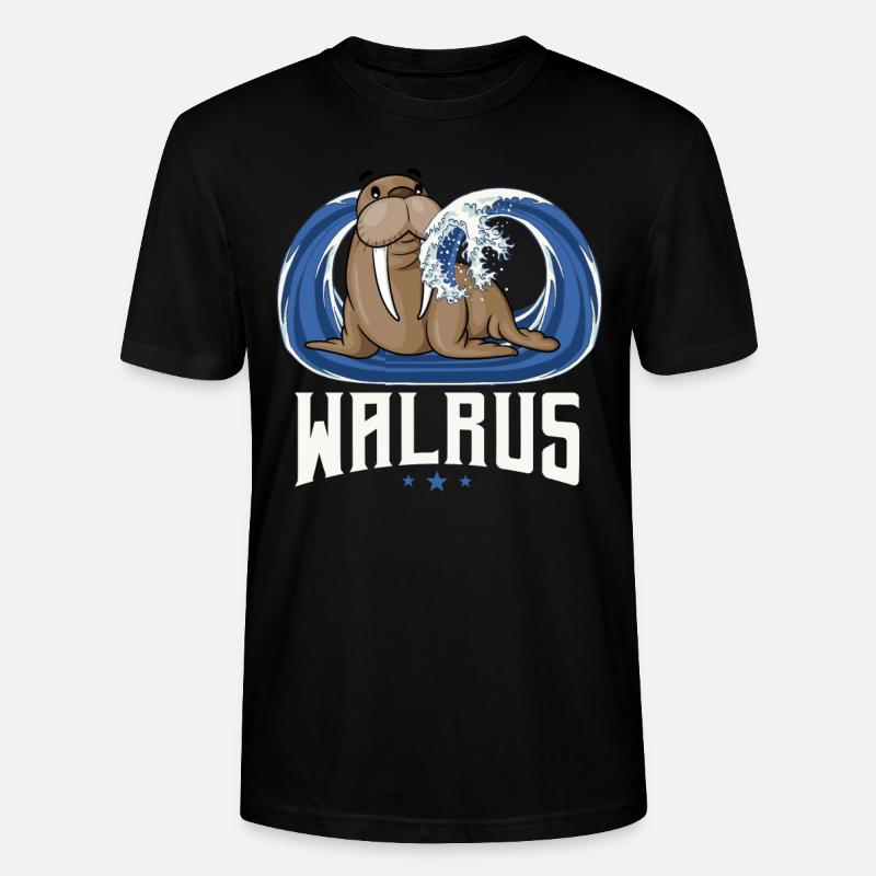 Walross - Stanley/Stella Unisex Bio-T-Shirt CRAFTER - Schwarz